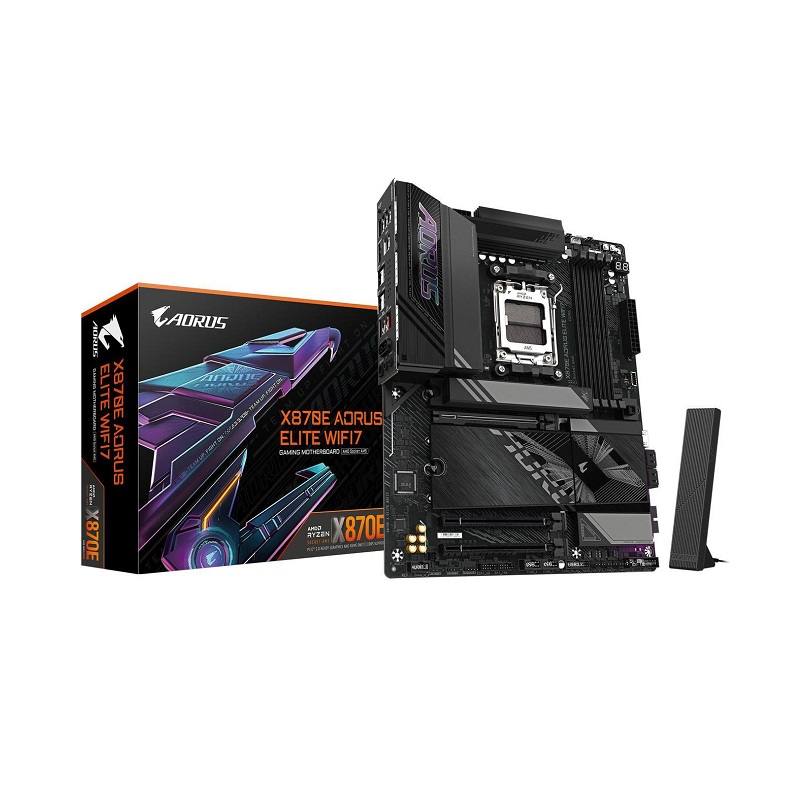 Tarjeta Madre GIGABYTE X870E AORUS ELITE WIFI7, AMD Socket AM5, DDR5 8000(OC), HDMI, M.2, SATA 6Gb/s, USB 3.2, USB tipo C (DisplayPort), Lan 2.5G ATX