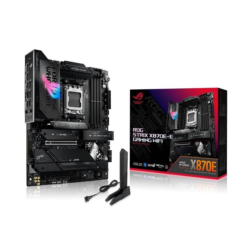 Tarjeta Madre ASUS ROG STRIX X870E-E GAMING WIFI, AMD Socket AM5, DDR5 8000(OC), HDMI, M.2, SATA 6Gb/s, USB 3.2, USB tipo C (DisplayPort), Lan 5G, ATX
