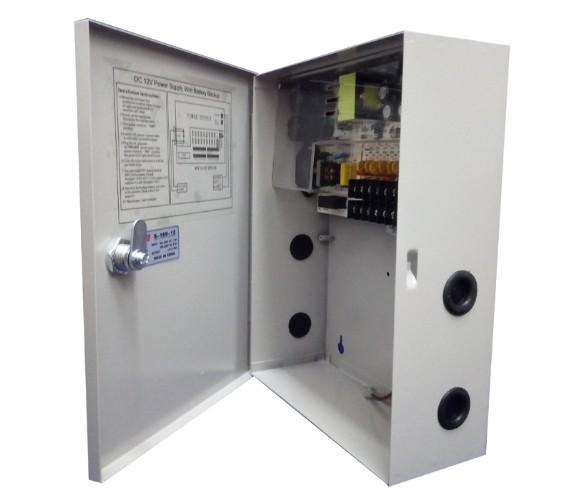 Fuente de Poder Panel de distribucion UPS 12V-15A 9 Channels para camaras de vigilancia.