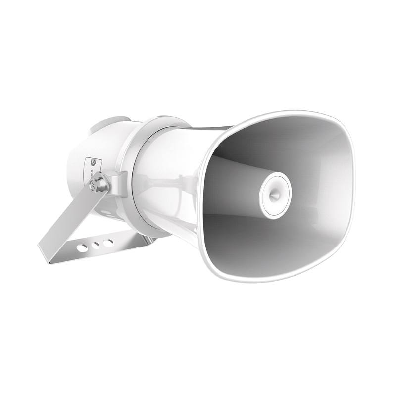 Altavoz IP Hikvision, 7 Watts, PoE+, Integración con Hik-Central Professional, Reproducción de Audio vía Red, IP67, Salida de 12 VCD, Metal