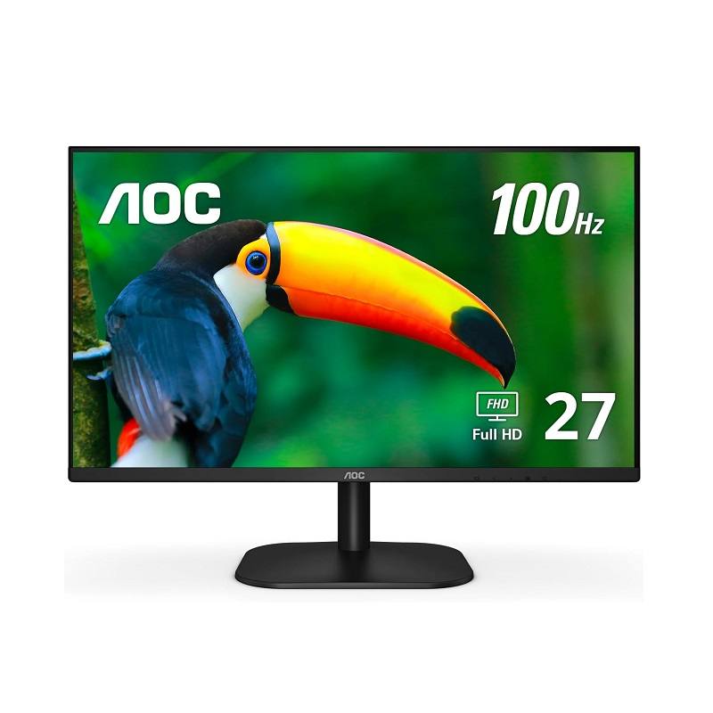 Monitor AOC 27B2H2 de 27" FHD IPS, 4ms, 100Hz, HDMI x2, compatible con VESA, AdaptiveSync