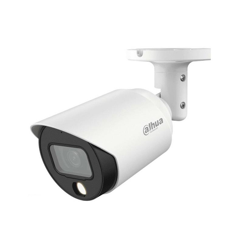 Cámara Bullet DAHUA CVI/CVBS/AHD/TVI, 2.8mm, 8MP 4K, IR 20m, Full Color, Micrófono, IP67 Weatherproof, Metálica