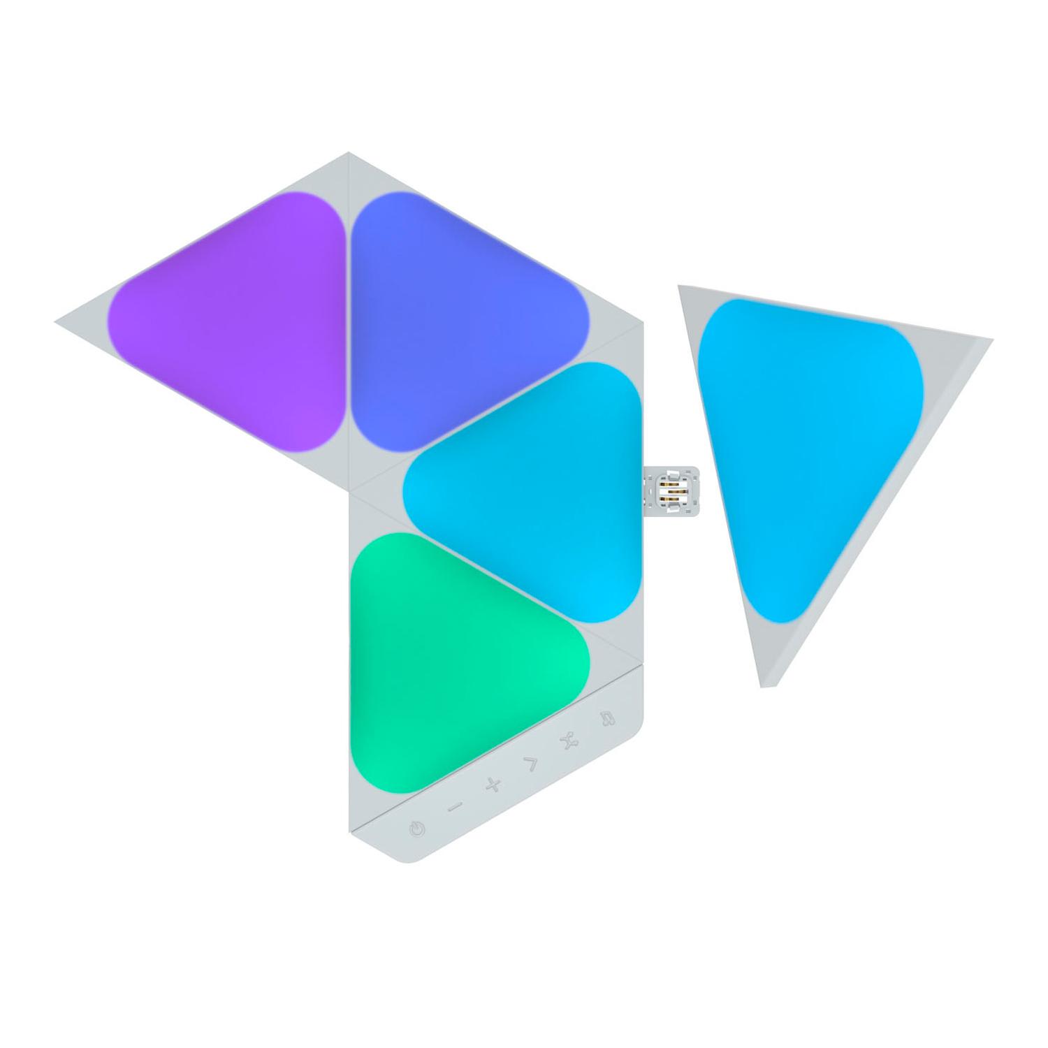 Kit base de 5 paneles de luz inteligentes triangulares LED RGB Nanoleaf