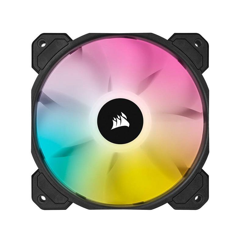 Abanico CORSAIR iCUE SP120 RGB ELITE, 120mm, 4 Pin, 12V DC 0.3A, Negro