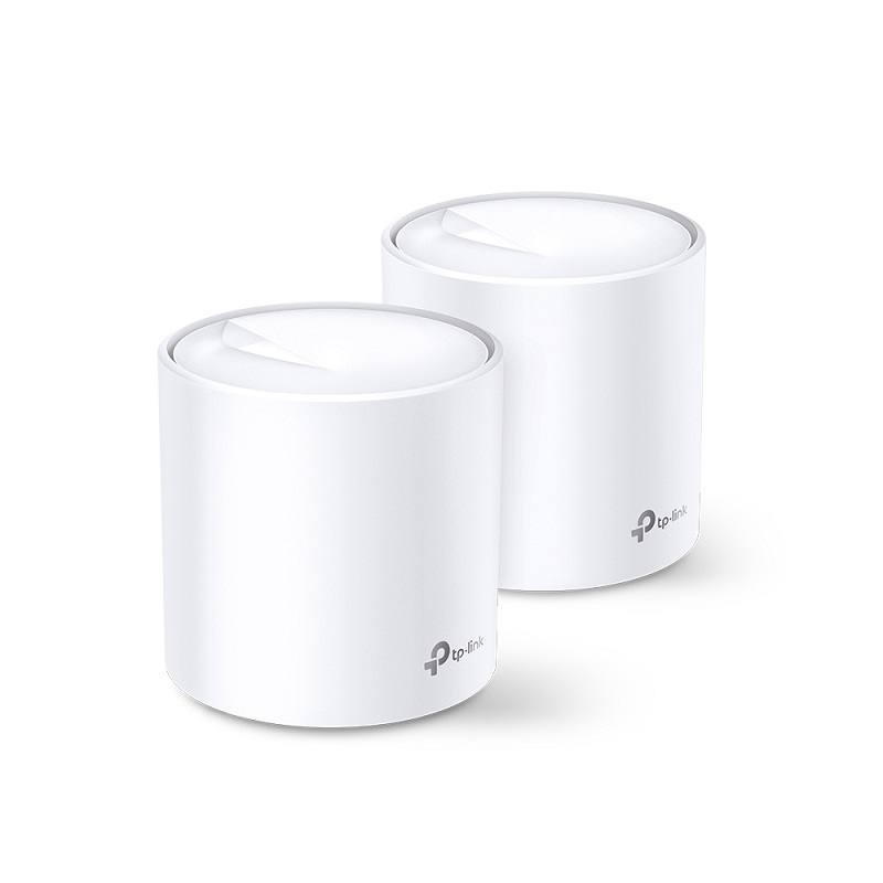 Router Inalambrico TP-Link DECO X20, Wi-Fi 6, Gigabit Dual Band AX1800, 574Mbps 2.4GHz y 1201Mbps 5GHz, (2-pack)