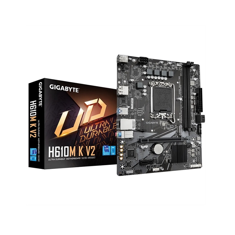 Tarjeta Madre GIGABYTE H610M K V2, Socket 1700, DDR5 5600, PCIe 4.0, HDMI, DisplayPort, SATA 6Gb/s, Micro ATX