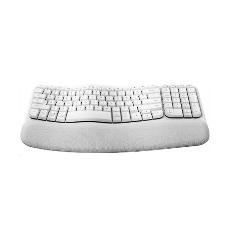 Teclado Logitech Ergo Wave Keys, Inalámbrico, Bluetooth, Español, Blanco