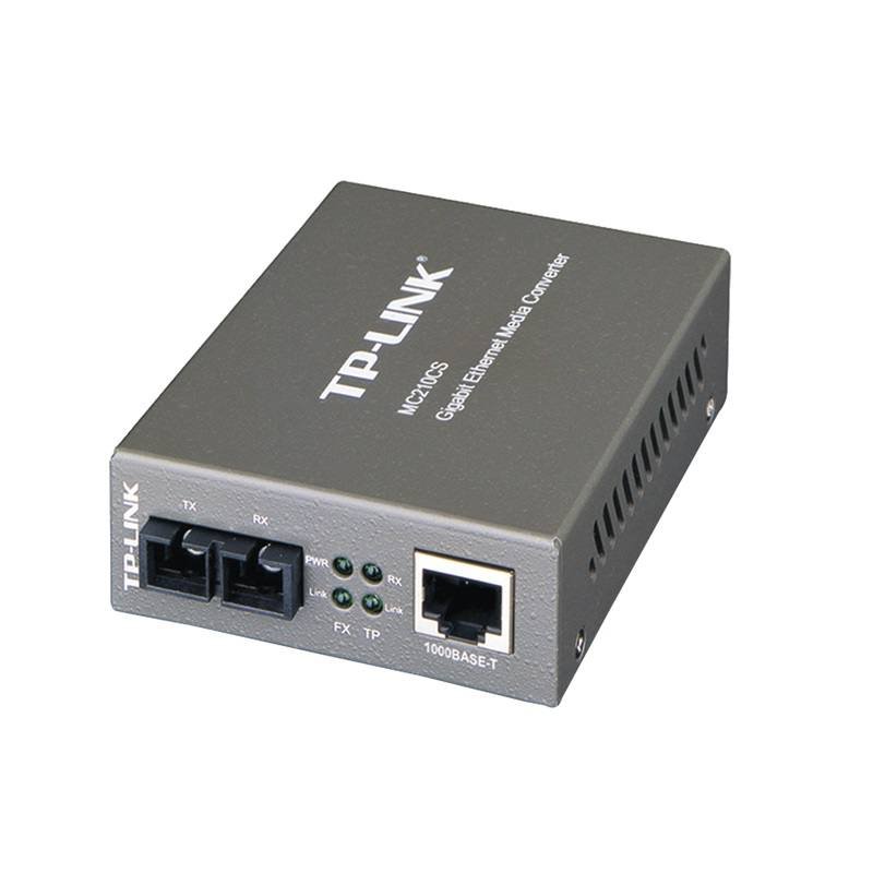 Convertidor Multimedia Mono-modo Tp-Link MC210CS, 1 puerto RJ45 gigabit, conector de fibra SC, hasta 15Km