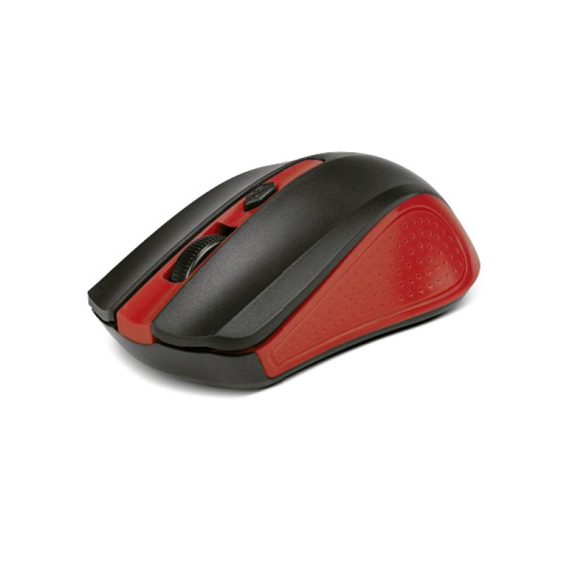 Raton XTECH XTM-310RD, Inalambrico de 4 Botones, color Rojo
