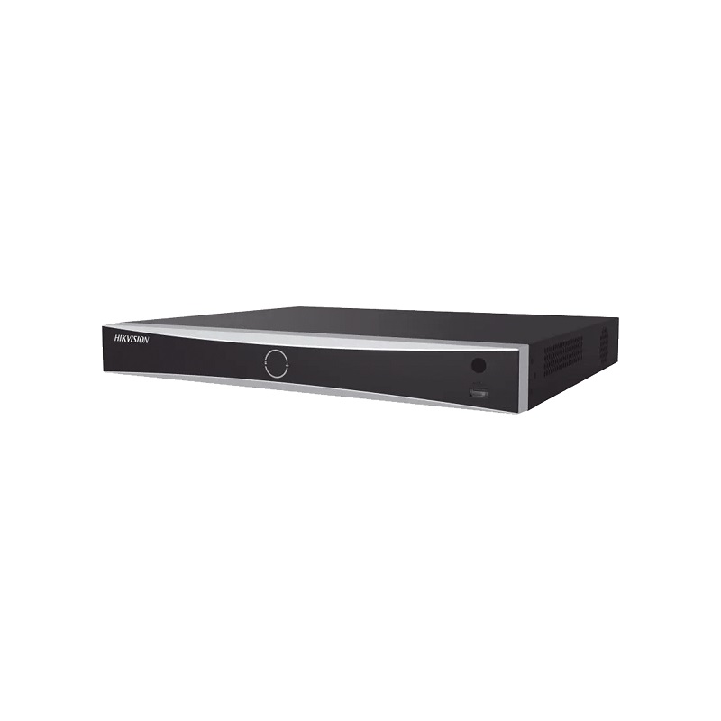 NVR Hikvision Acusense DeepinMind de 16CH Poe, 8K, hasta 32MP, HDMI/VGA, 256Mbps, hasta 2x16TB HDD