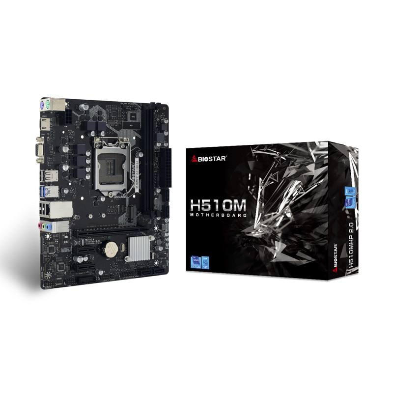 Tarjeta Madre BIOSTAR H510MHP 2.0, LGA1200, DDR4 3200, PCIe, SATA 6Gb/s, VGA, HDMI, Micro ATX