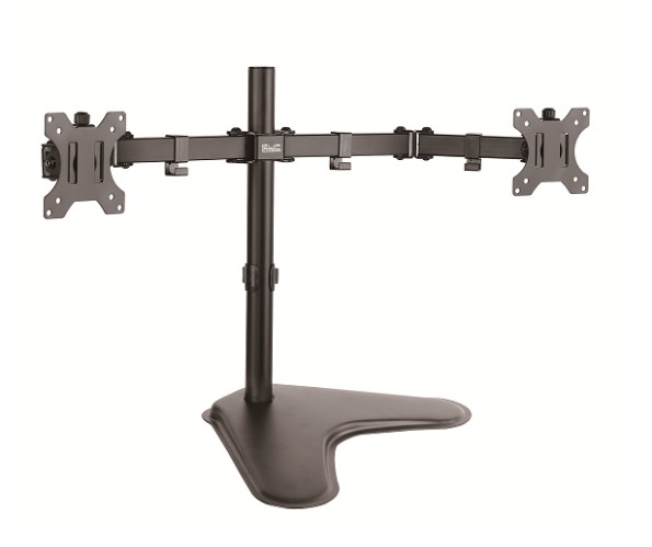 Soporte de escritorio KLIP XTREME para 2 Monitores, 13-32, Rotación 360°, 17.6LBS, con base de sobremesa.