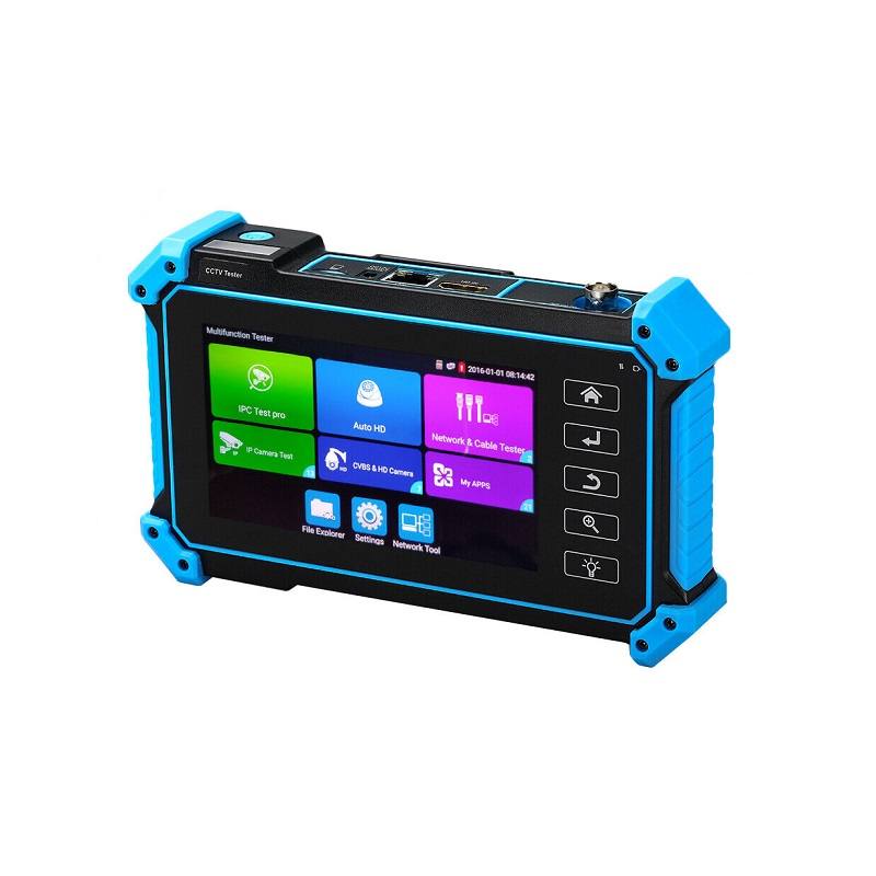 Probador portátil CCTV para cámaras IP, pantalla 5.4" FHD IPS, formatos IPC AHD CVI TVI CVBS, 4K, 8mp