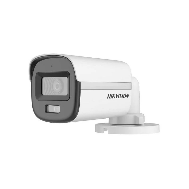 Cámara Bullet Hikvision AHD/TVIC/VI/CVBS, 2.8mm, 5MP 3K, 20M, Color Vu, Micrófono, IP67, WDR, Plástica