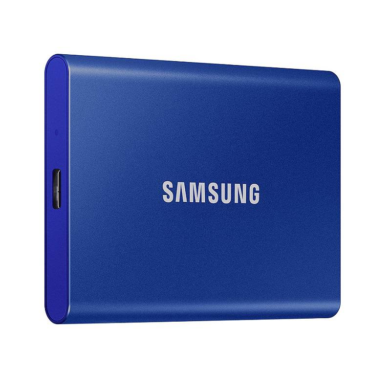 Disco SSD Portable SAMSUNG T7 de 1TB, USB 3.2, escritura 1000 MBs, lectura 1050 MBs, Azul
