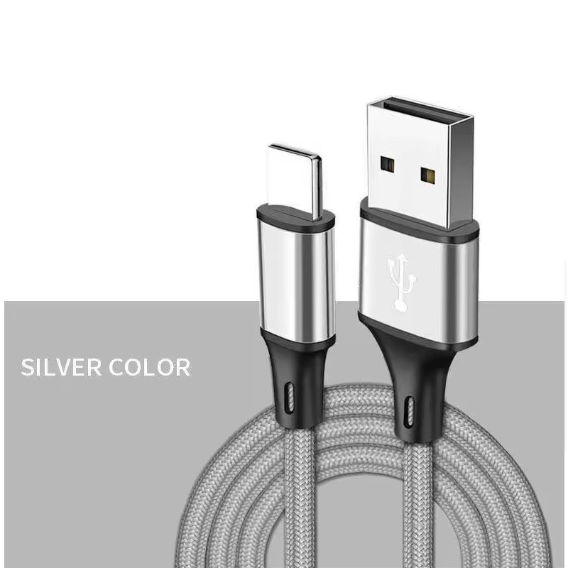Cable USB 3.1 a USB Tipo C T-VISION de 1.5 Metros, soporta carga súper rápida 5A, trenzado color gris