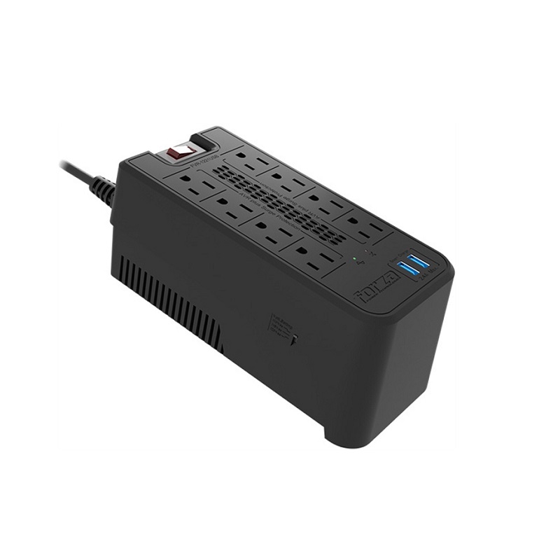 Regulador de Voltaje FORZA FVR-1221USB, 8 Salidas, 110V/120V, 1200VA, 600W, 320 Joules