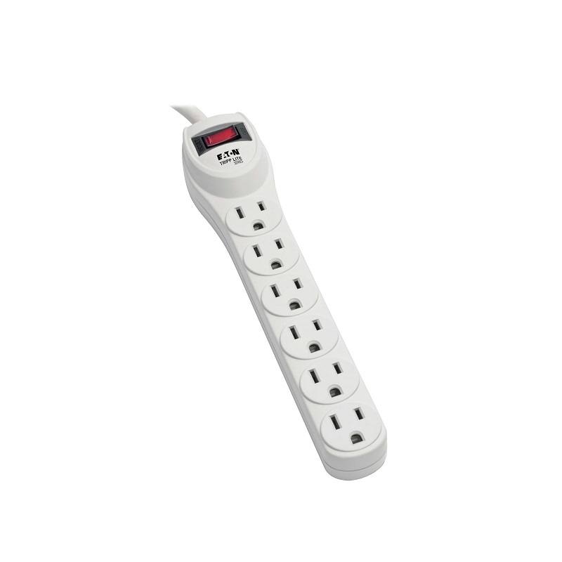 Regleta Tripp-Lite de 6 salidas, con protector contra sobretensiones, 180 Joules, cables 2 pies (0.6M)