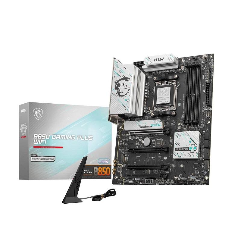 Tarjeta Madre MSI B850 GAMING PLUS WIFI, AMD AM5 R9, DDR5 8200MHz, PCIe 5.0, M.2, DisplayPort, ATX