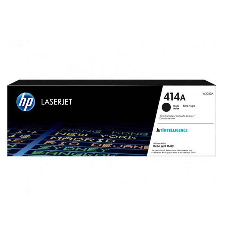 Toner HP 414A-W2020A Negro, para impresoras LaserJet Pro serie M454 y M479, Rinde Aproximadamente 2,400 Páginas