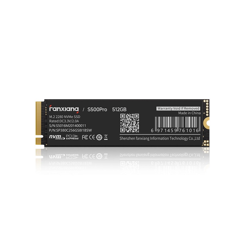 Disco Duro SSD Fanxiang S500 Pro, de 512GB, NVMe M.2 2280 PCIe 3.0,  TLC 3D NAND, Lectura de 3500MB/s