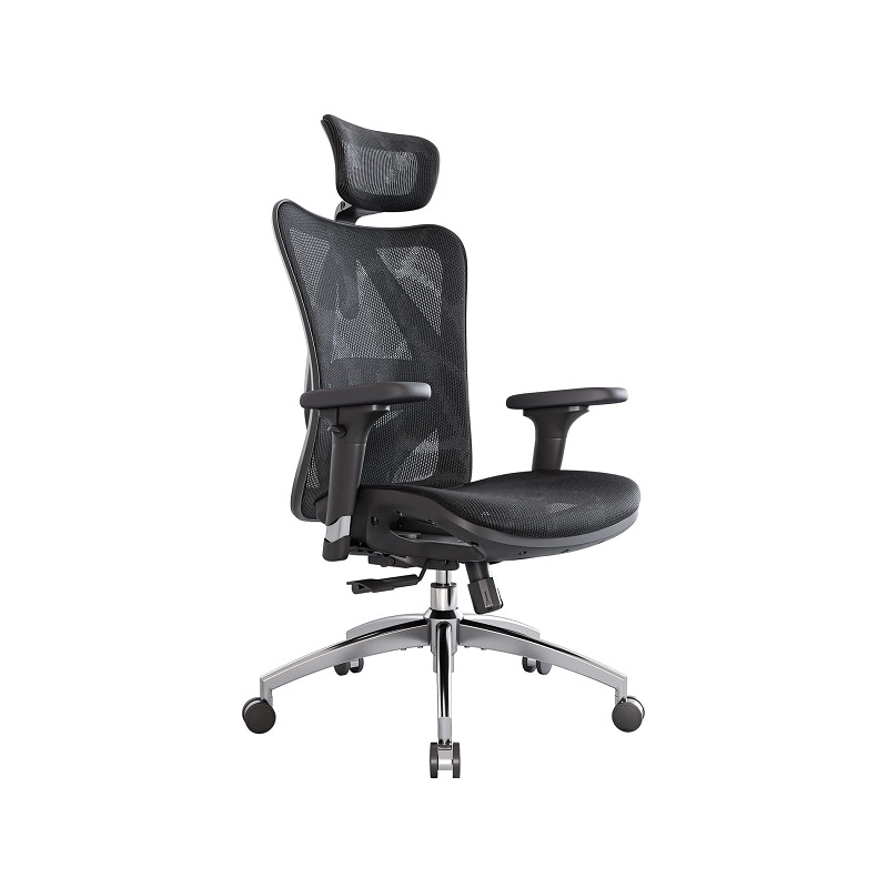 Silla de Oficina ergonómica SIHOO M57, malla transpirable, respaldo ajustable, reposabrazos 3D, Negro