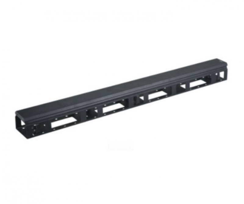 Organizador de cables T-VISION, orientación vertical, Metal, 42U, 7 Pies, 1.8M, Negro