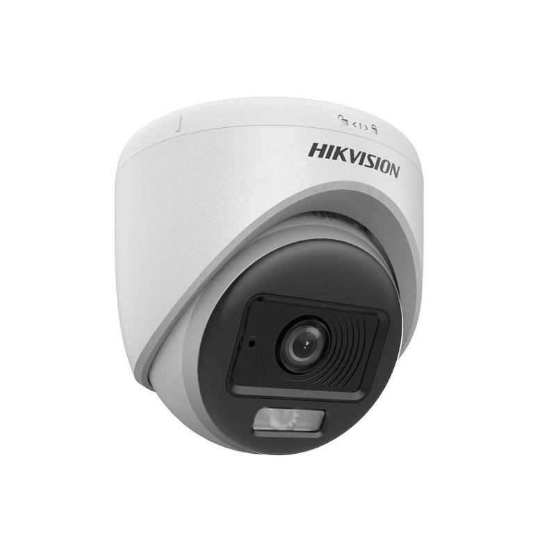 Cámara Domo Hikvision, TVI/CVI/AHD/CVBS, 2.8 mm, 5MP 3K, 20M, Smart hybrid light, Color Vu, Micrófono, Indoor, Plástica