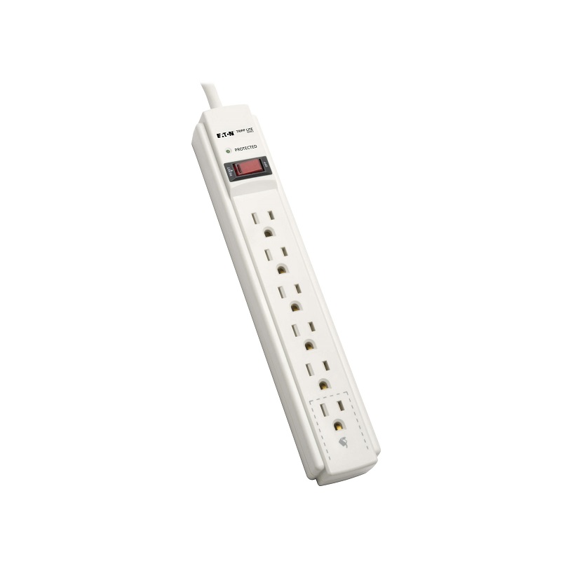 Regleta Tripp-Lite de 6 salidas, con protector contra sobretensiones, 900 Joules, cables 6 pies (1.8M)