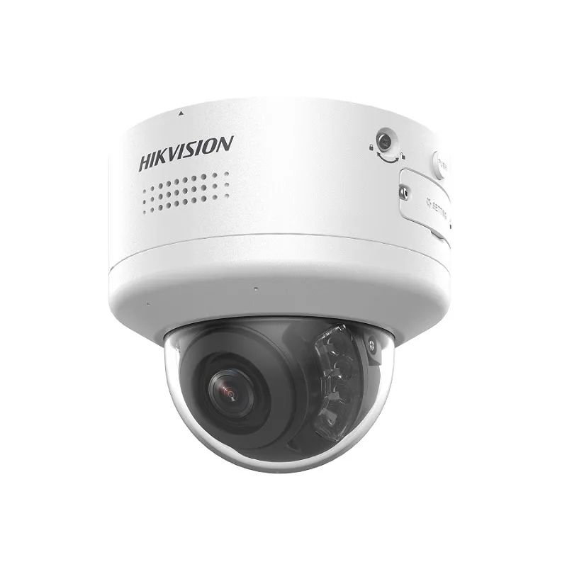 Cámara IP Domo Hikvision POE, Lente 2.7-13.5mm, 4MP, IR 40m Smart Hybrid Light, Micrófono, IP66, IK10, Plástico y Metal, Tipo Cúpula