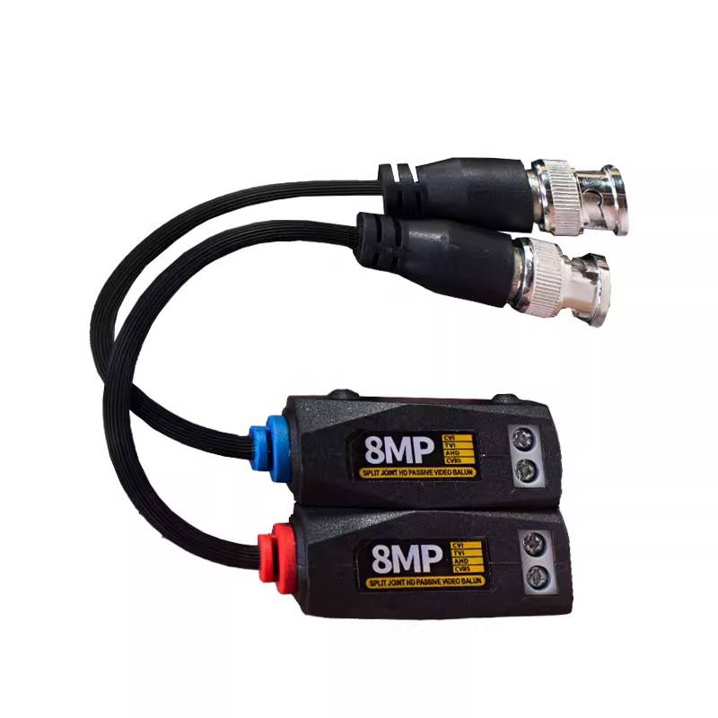 Video Balun En Par HD Con Tornillos, Passive 8MP, protección contra sobretensiones