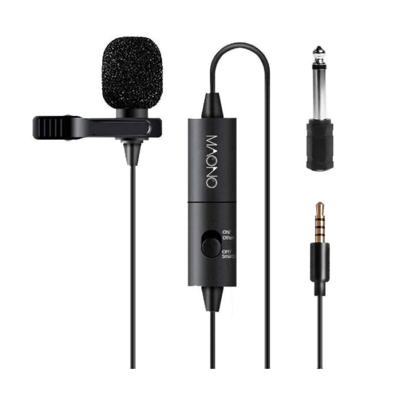 Micrófono MAONO AU100 LAVALIER, Condensador Omnidireccional, Conexión 3.5mm, Cámaras, PC, Tabletas, Movil y Más