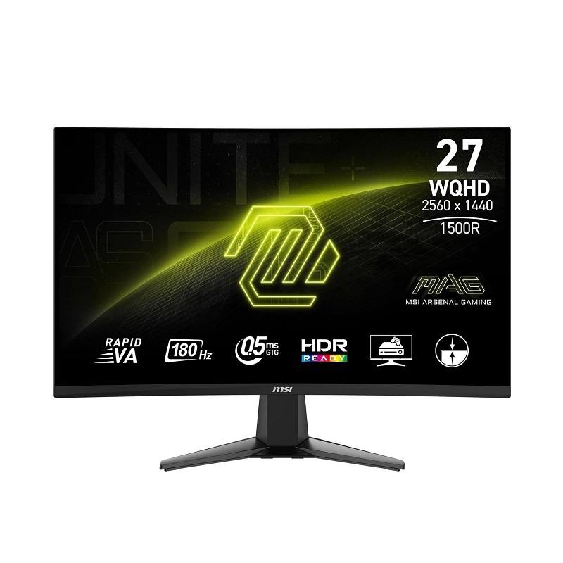 Monitor Curvo MSI MAG 27CQ6F de 27" QHD 2K, 180hz, 0.5ms, HDMI, DisplayPort, FreeSync, AMD Adaptive Sync