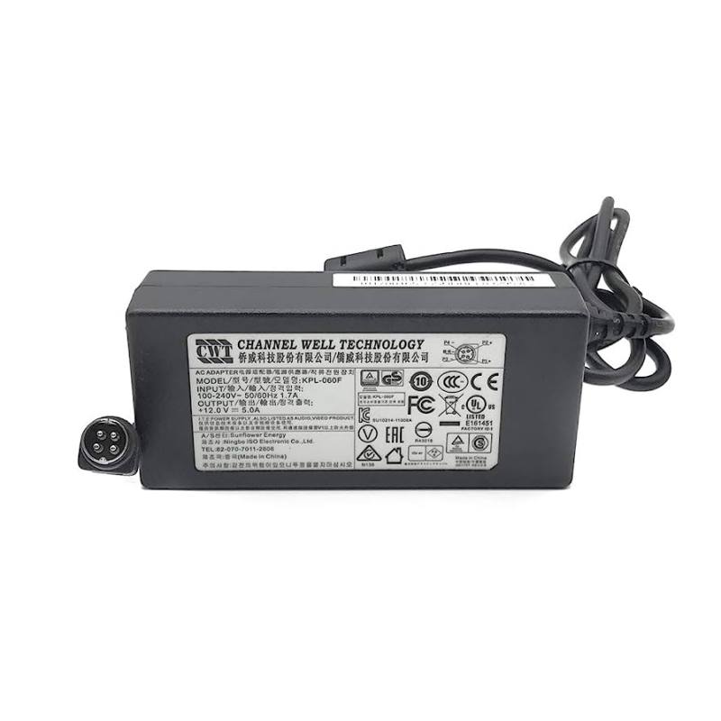 Adaptador de Corriente de 12V-5A 60W para DVR HIKVISION.