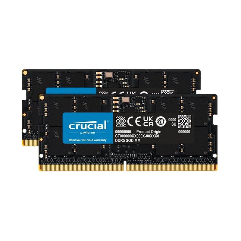 Memoria Ram CRUCIAL, DDR5 64GB (2x 32GB) 5600MHz (PC5-44800) SODIMM, CL46, 1.10V