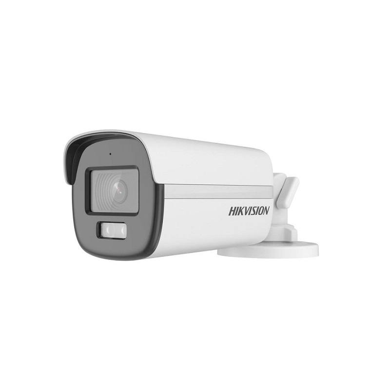 Cámara Bullet Hikvision, TVI/CVI/AHD/CVBS, 2.8 mm, 5MP 3K, IR 40M, Smart Hybrid Light, Color Vu, Micrófono, IP67, Metal