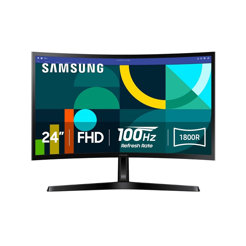 Monitor Curvo Samsung S36GD, 24" FHD, 100Hz, VGA y HDMI 1.4