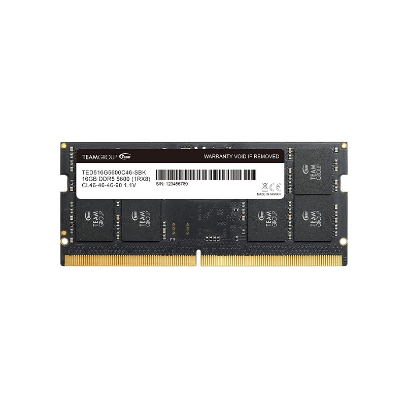Memoria RAM DDR5 16GB 5600MHz SODIMM Team Group (PC5-44800), CL46, 1.1V