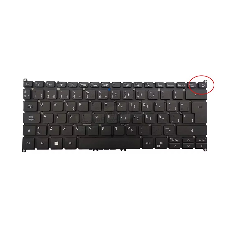 Teclado para Acer Swift 3 SF314-56 54 54G SF314-41 N17W2, Botón On/Off, sin retroiluminación, Español