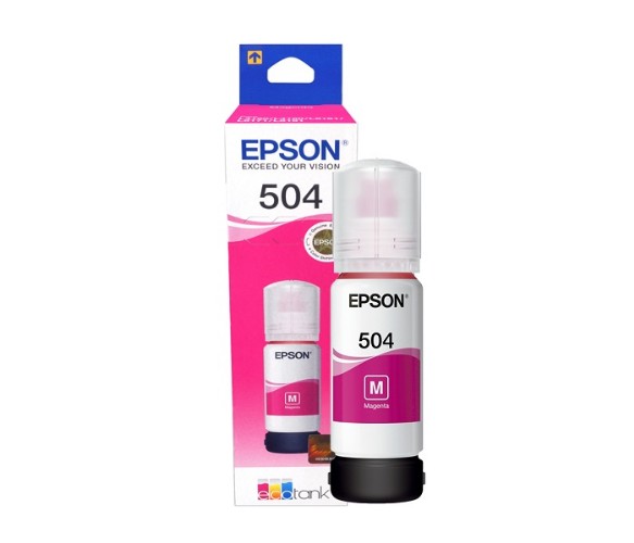 Botella de tinta Magenta Epson T504320-AL para sistema continuo original.