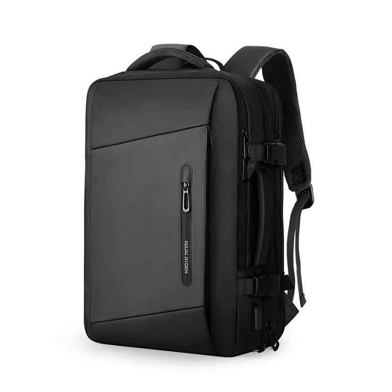 Mochila Expandible Mark Ryden MR9299-KR00, para laptops de hasta 17.3", Puerto USB, 46cm x 30cm x 18-28cm, Tela impermeable, color negro