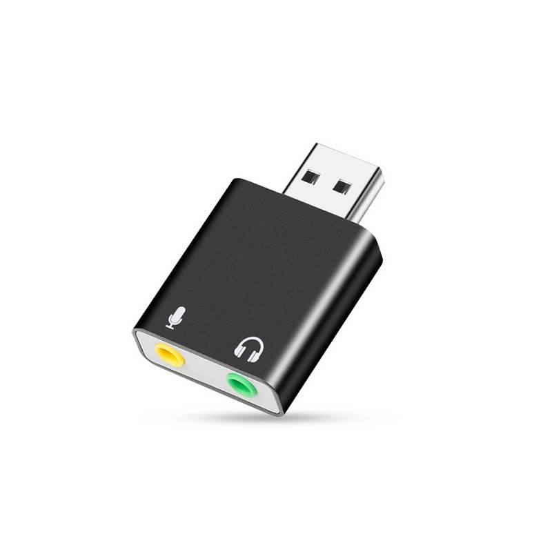 Adaptador de sonido 7.1 Estéreo T-VISION, Interfaz USB 2.0 a 3.5mm
