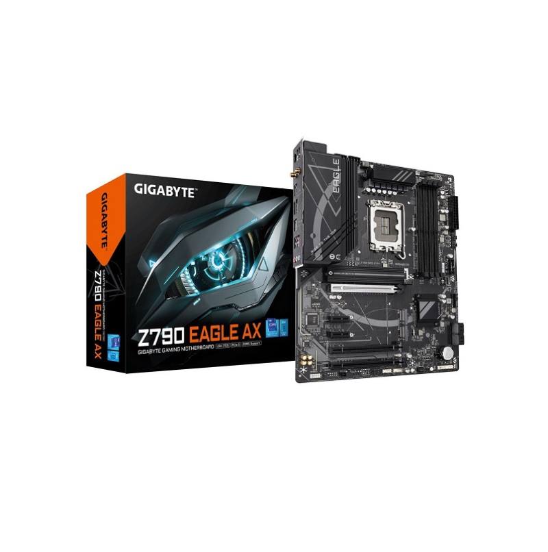 Tarjeta Madre GIGABYTE Z790 EAGLE AX, LGA1700, DDR5 7600(OC), SATA 6Gb/s, M.2, PCIe 5.0, USB 3.2, HDMI, Display Port, LAN, WiFi 6E, ATX