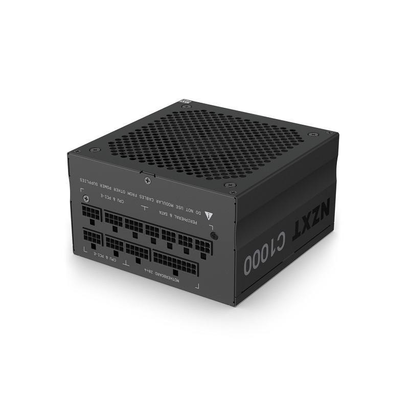 Fuente de poder NZXT C1000, de 1000W, ATX 3.1 y PCIE 5.1, 80 Plus Gold, Full modular, Negra