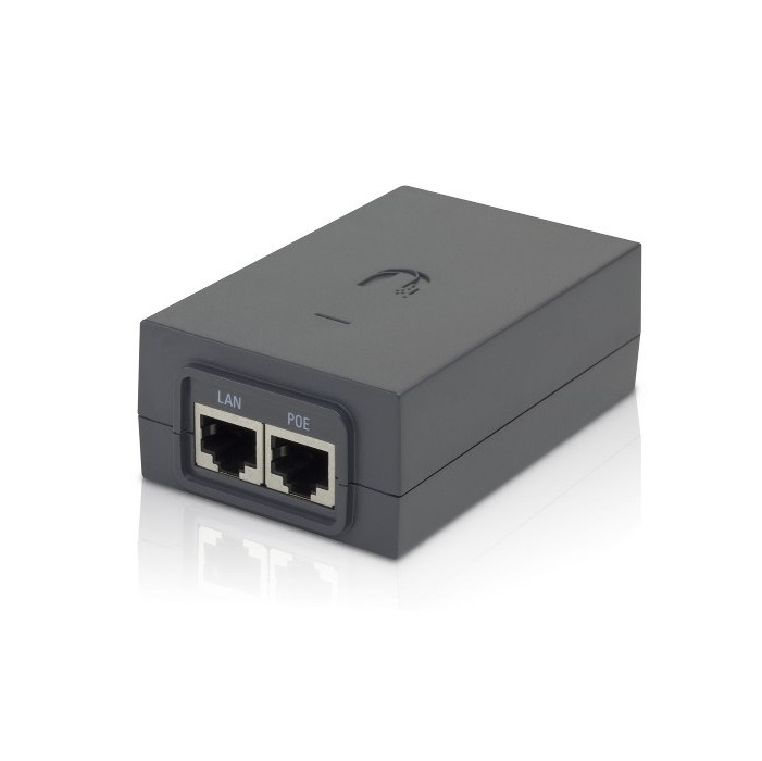 Adaptador Inyector POE UBIQUITI GIGABIT 24V 1A, 24W, Negro