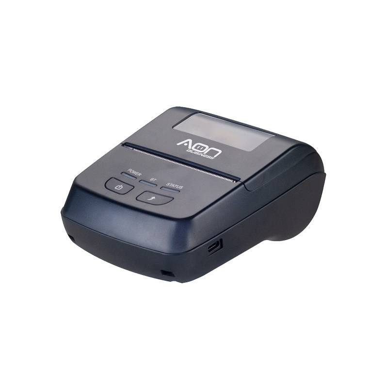 Impresora térmica portátil AON MPR-300, papel 72mm, conexión USB y Bluetooth, color negro