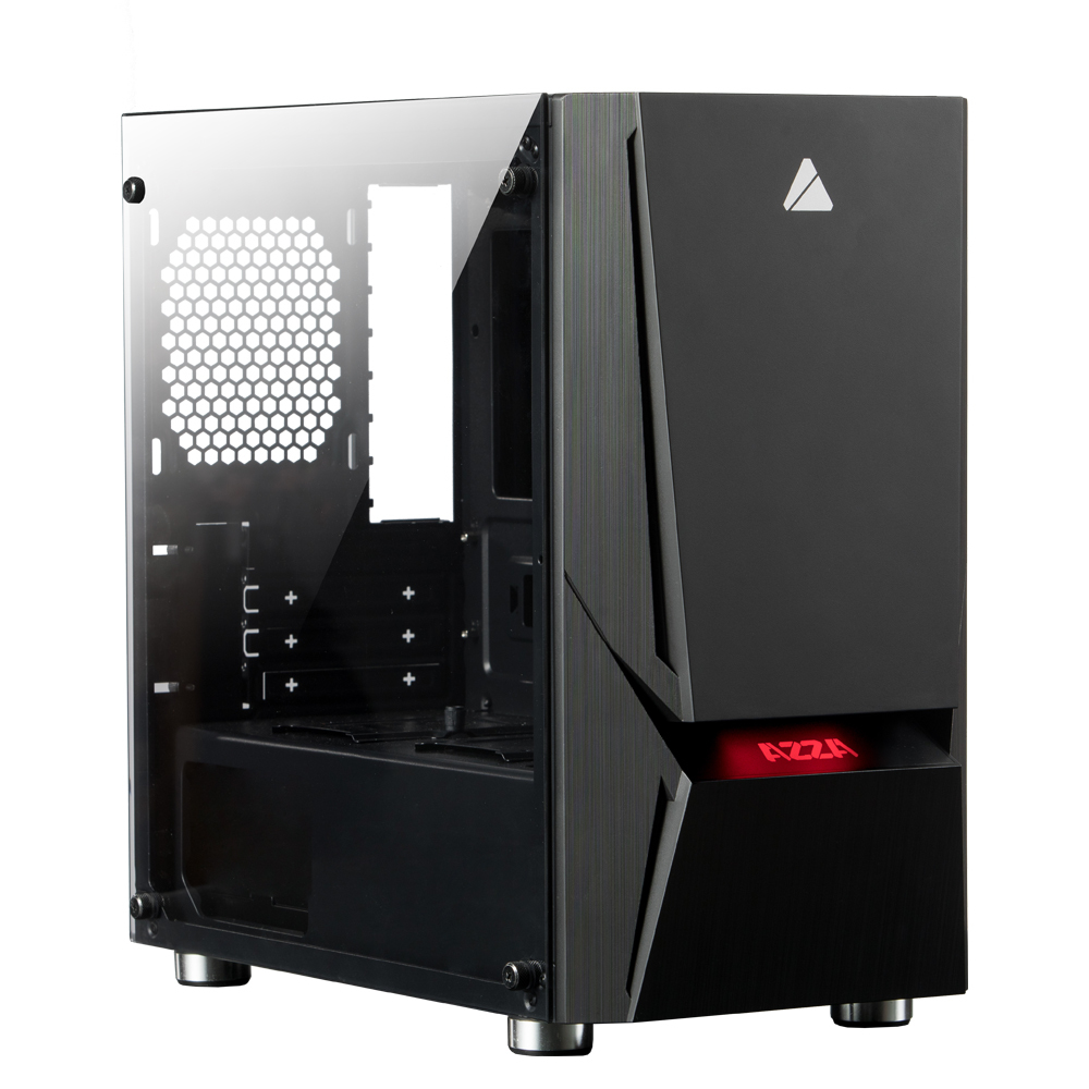 Gabinete AZZA LUMINOUS 110F, 1 FAN , Micro ATX Mid Tower,  Negro