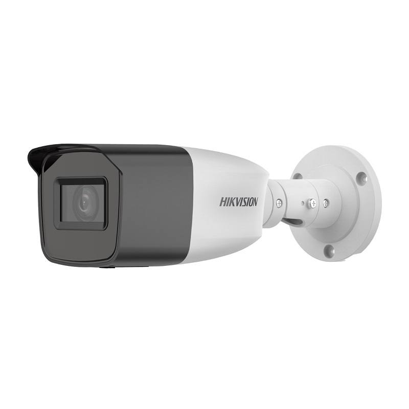 Camara Bullet Hikvision TVI, AHD, CVI, CVBS, 2.7-13.5mm, 2MP FHD, IR 40m, Outdoor/Indoor, IP67, Plastica