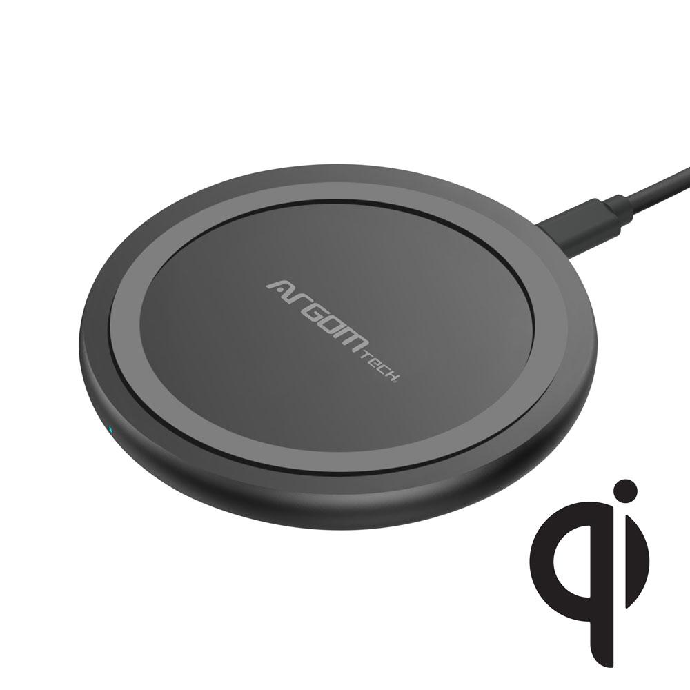 Cargador inalámbrico ARGOM 0130BK  5V/2A (10W) para carga rápida