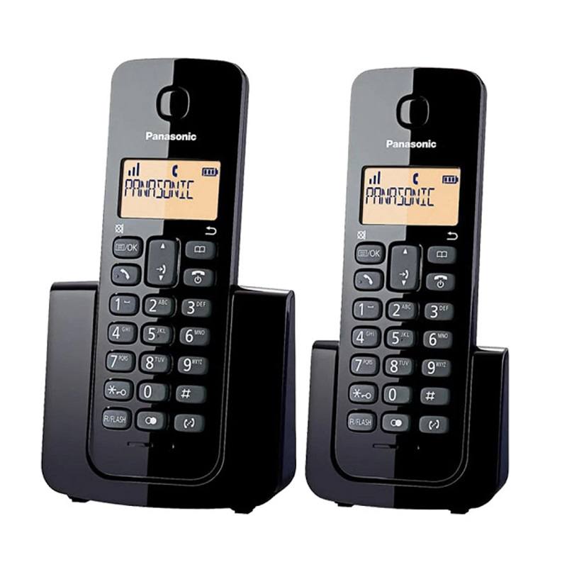 Teléfono Inalámbrico Digital PANASONIC KX-TGB112, 50 números, identificador de llamadas, 2 auriculares, negro